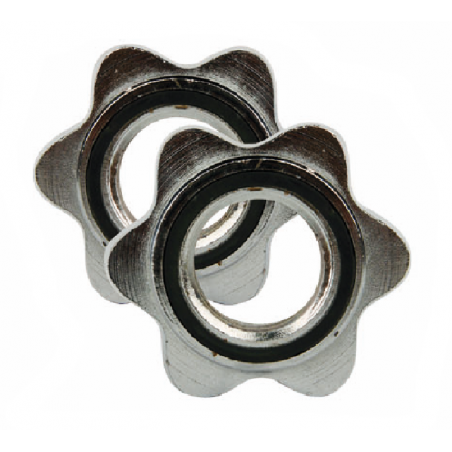 Verchromte Langhantelstange Ø 25 mm mit Sternverschluss