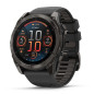 fenix 8 – 51 mm, AMOLED Sapphire, Carbon grey DLC with Black/pebble grey silicone band (010-02905-21)
