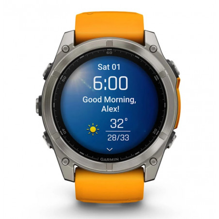 fenix 8 - 51 mm, AMOLED Sapphire, Titanium Spark Orange/grafite (010-02905-11)