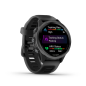 Forerunner 570 - 42mm Schwarz/Schiefergrau Aluminium mit Schnellwechsel-Silikon-Armband 20 mm Transparent Schwarz/Schwarz (010-0 Forerunner 570 - 42mm Schwarz/Schiefergrau Aluminium mit Schnellwechsel-Silikon-Armband 20 mm Transparent Schwarz/Schwarz (010-0
