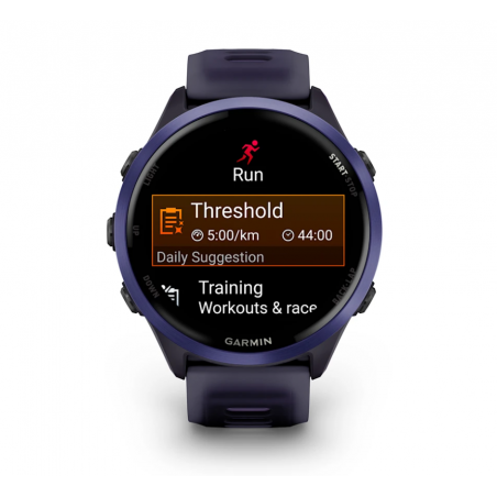 Forerunner 570 - 47mm Imperial Purple/Indigo Aluminium mit Schnellwechsel-Silikon-Armband 22 mm Transparent Imperial Purple/Indi