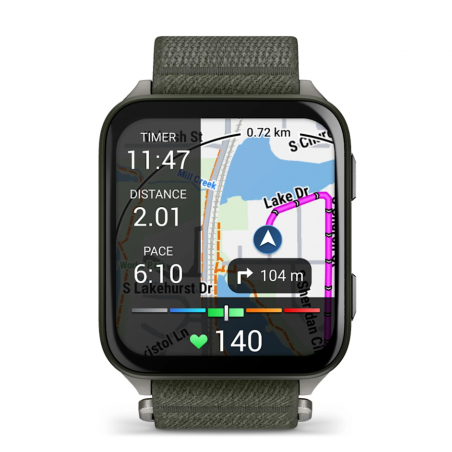Venu X1 Moosgrün mit Titanrückseite ComfortFit-Nylonarmband Moosgrün (010-02980-03)