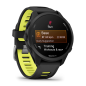 Forerunner 170 Schwarz mit Schnellwechsel-Armband 20 mm Silikon Schwarz/Amp Yellow (010-03920-00)