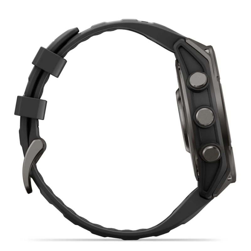 fenix 9 47 mm Titanio DLC Carbon Gray con cinturino in silicone Black (010-04762-11)