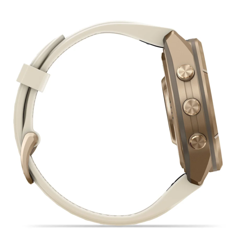 fenix 9 Pro Titanio Autumn Gold con cinturino in silicone Cream/French Gray (010-04335-21)