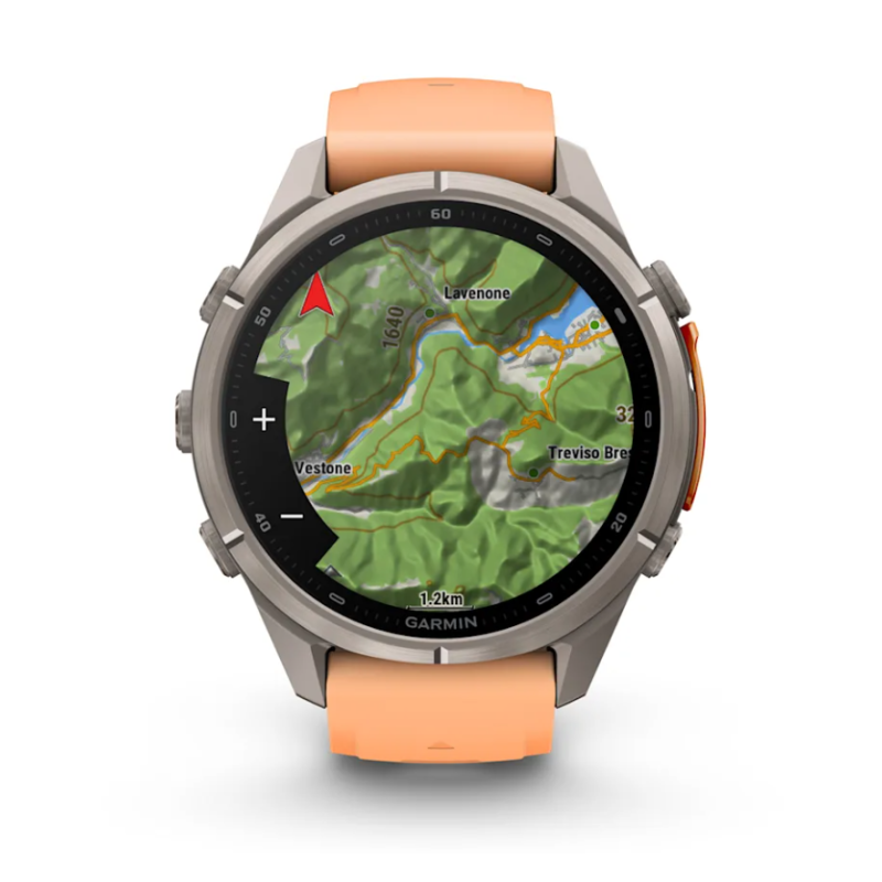 fēnix 9 Pro 43 mm Titan mit Silikon-Armband Shell Pink/Autumn Orange (010-04335-01)